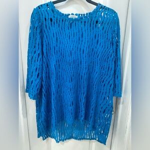 Erm London Blue Lace Top